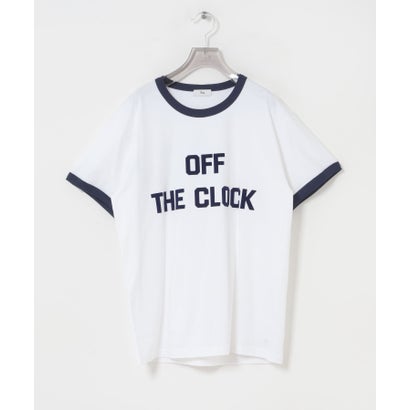 アーバンリサーチ URBAN RESEARCH Teya Flock Ringer T-shirts （ブルー）｜詳細画像