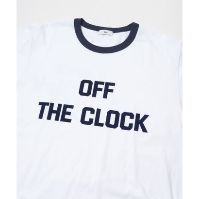 アーバンリサーチ URBAN RESEARCH Teya Flock Ringer T-shirts （ブルー）｜詳細画像