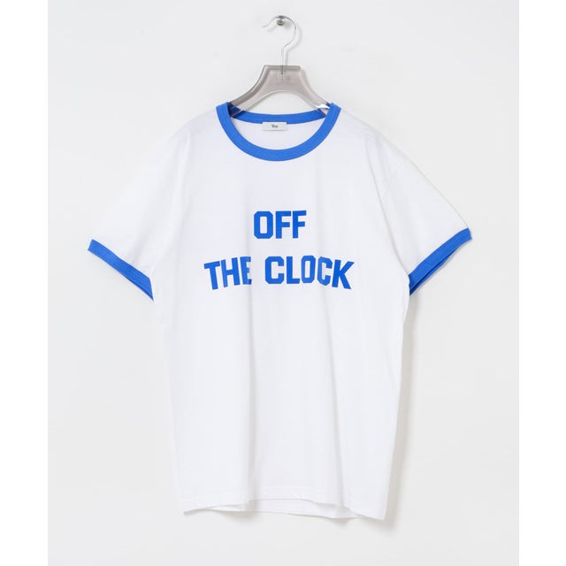 Teya Flock Ringer T-shirts （ブルー）