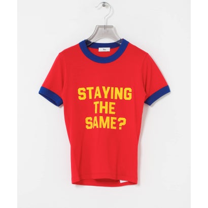 アーバンリサーチ URBAN RESEARCH Teya Flock Letter Ringer T-shirts （ブラック）｜詳細画像