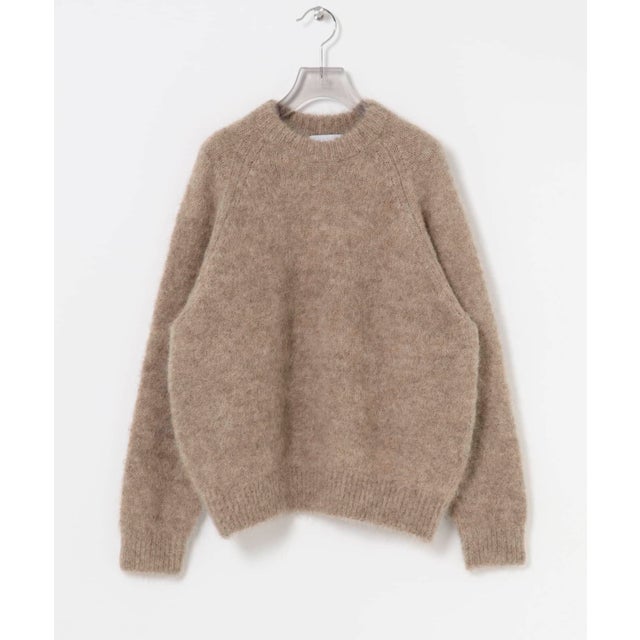 new basic BLENDED FOG PULL KNIT （ベージュ）