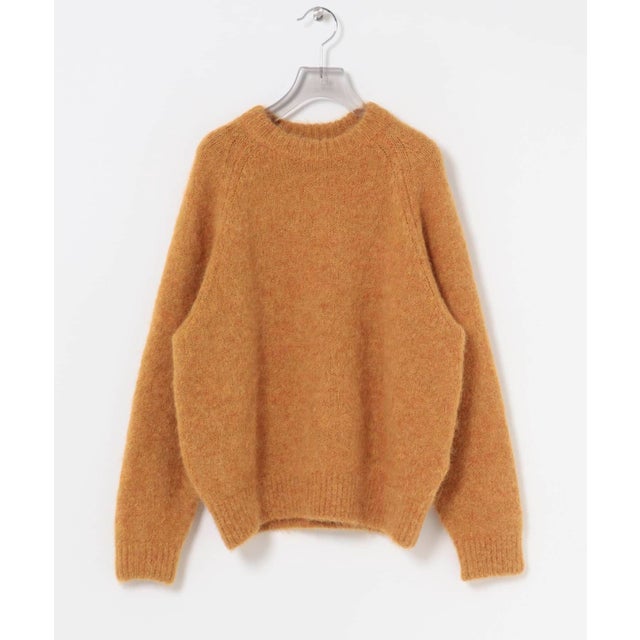 new basic BLENDED FOG PULL KNIT （オレンジ）