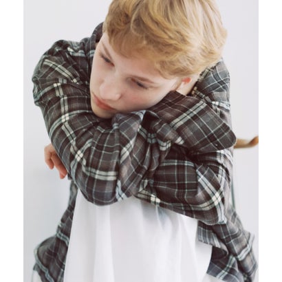 Picchi Nia Grandpa Check Shirts （ブラック）｜詳細画像