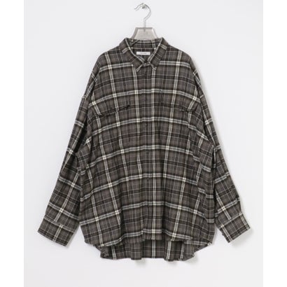 Picchi Nia Grandpa Check Shirts （グレー）｜詳細画像