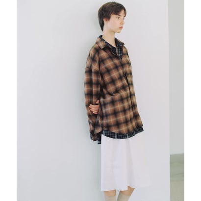 Picchi Nia Grandpa Check Shirts （グレー）｜詳細画像