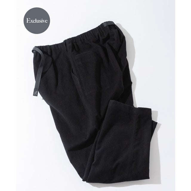 『別注』Gramicci for WOOL BLEND FLANNEL トラウザー （ブラック）