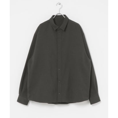 WOOL LIKE LONG-SLEEVE SHIRTS （ブラック）｜詳細画像