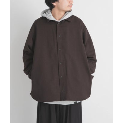 WOOL LIKE LONG-SLEEVE SHIRTS （ブラック）｜詳細画像