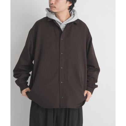 WOOL LIKE LONG-SLEEVE SHIRTS （ブラック）｜詳細画像
