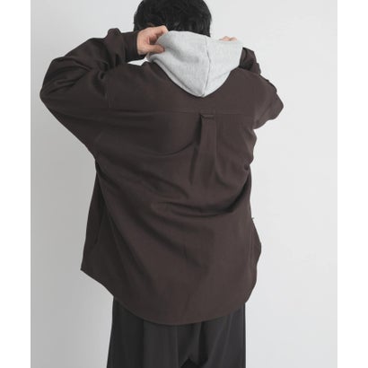 WOOL LIKE LONG-SLEEVE SHIRTS （ブラック）｜詳細画像