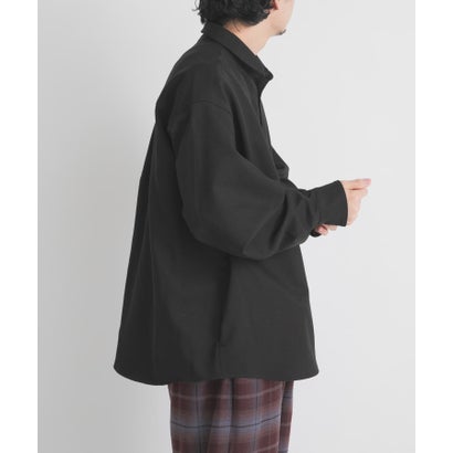WOOL LIKE LONG-SLEEVE SHIRTS （ブラック）｜詳細画像