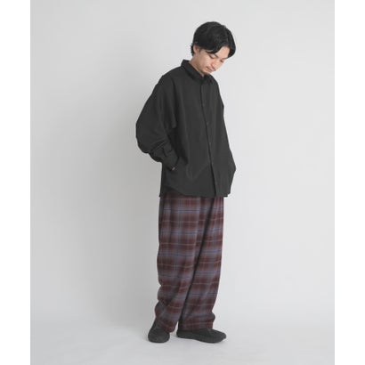 WOOL LIKE LONG-SLEEVE SHIRTS （ブラック）｜詳細画像