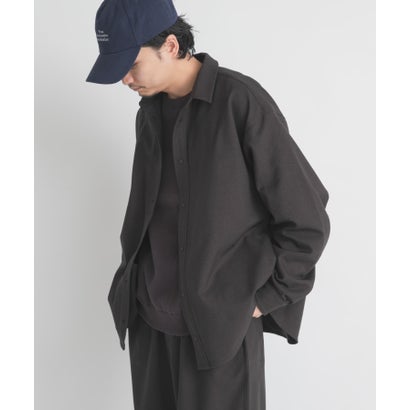WOOL LIKE LONG-SLEEVE SHIRTS （ブラック）｜詳細画像