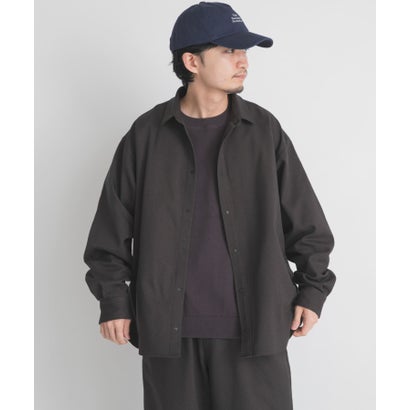 WOOL LIKE LONG-SLEEVE SHIRTS （ブラック）｜詳細画像