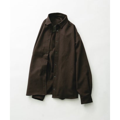 WOOL LIKE LONG-SLEEVE SHIRTS （ブラウン）｜詳細画像