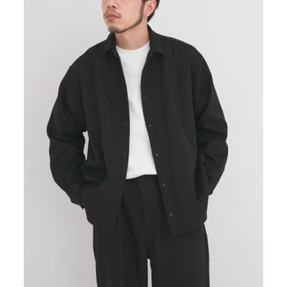 WOOL LIKE LONG-SLEEVE SHIRTS （ブラウン）｜詳細画像