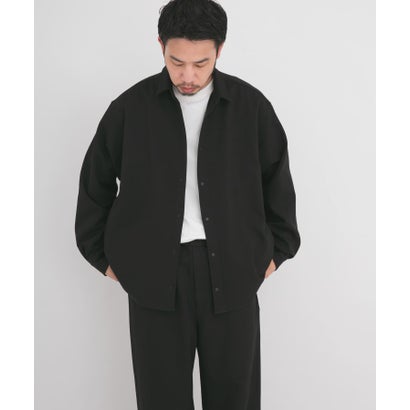 WOOL LIKE LONG-SLEEVE SHIRTS （ブラウン）｜詳細画像