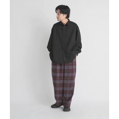 WOOL LIKE LONG-SLEEVE SHIRTS （ブラウン）｜詳細画像