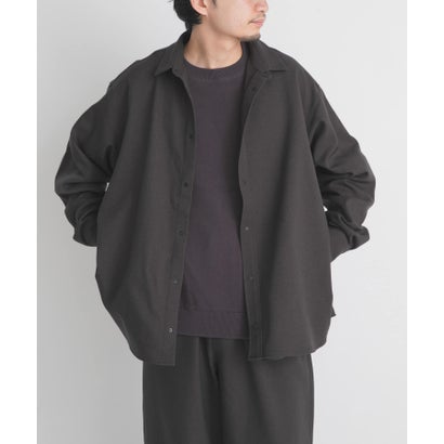 WOOL LIKE LONG-SLEEVE SHIRTS （ブラウン）｜詳細画像