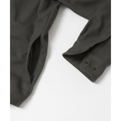 WOOL LIKE LONG-SLEEVE SHIRTS （チャコールグレー）｜詳細画像