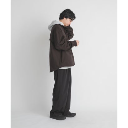 WOOL LIKE LONG-SLEEVE SHIRTS （チャコールグレー）｜詳細画像