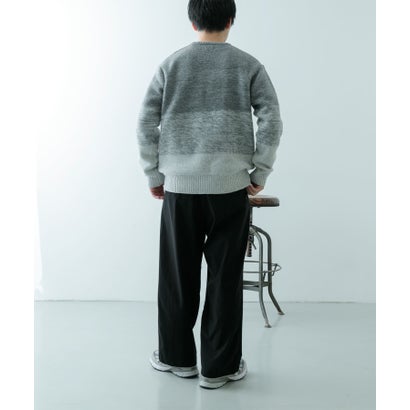 アイテムズ アーバンリサーチ ITEMS URBAN RESEARCH リサイクルヤーン グラデーション ニット （BLK）｜詳細画像