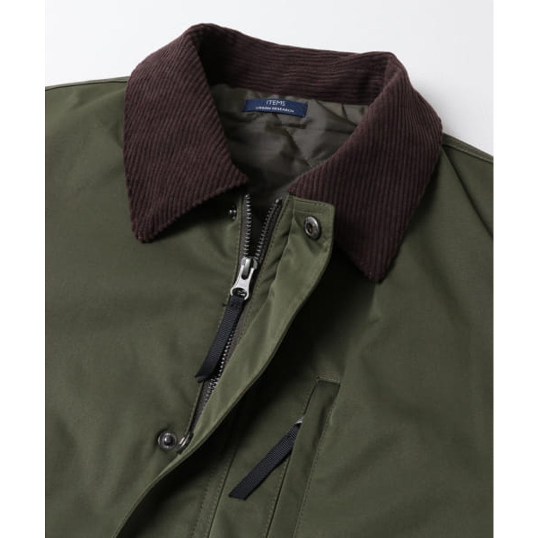 アイテムズ アーバンリサーチ ITEMS URBAN RESEARCH 襟コーデュロイ