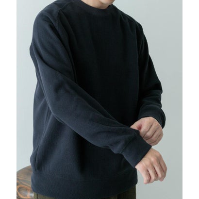 アイテムズ アーバンリサーチ ITEMS URBAN RESEARCH 発熱機能 クルーネックラグランTops （オフホワイト）｜詳細画像