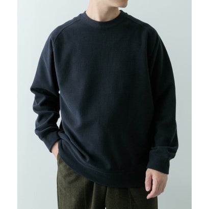 アイテムズ アーバンリサーチ ITEMS URBAN RESEARCH 発熱機能 クルーネックラグランTops （オフホワイト）｜詳細画像