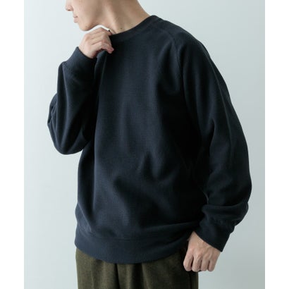 アイテムズ アーバンリサーチ ITEMS URBAN RESEARCH 発熱機能 クルーネックラグランTops （オフホワイト）｜詳細画像