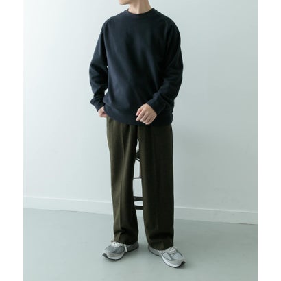 アイテムズ アーバンリサーチ ITEMS URBAN RESEARCH 発熱機能 クルーネックラグランTops （オフホワイト）｜詳細画像