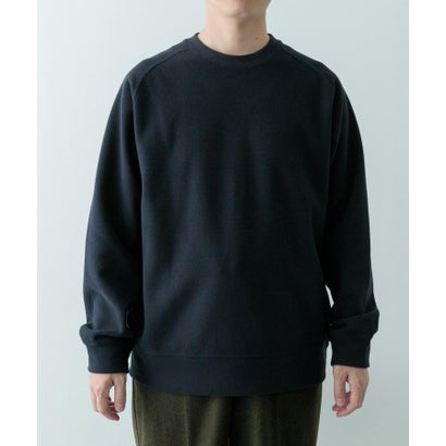 アイテムズ アーバンリサーチ ITEMS URBAN RESEARCH 発熱機能 クルーネックラグランTops （オフホワイト）｜詳細画像