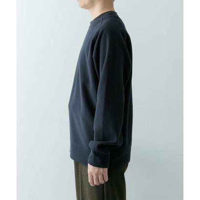 アイテムズ アーバンリサーチ ITEMS URBAN RESEARCH 発熱機能 クルーネックラグランTops （オフホワイト）｜詳細画像