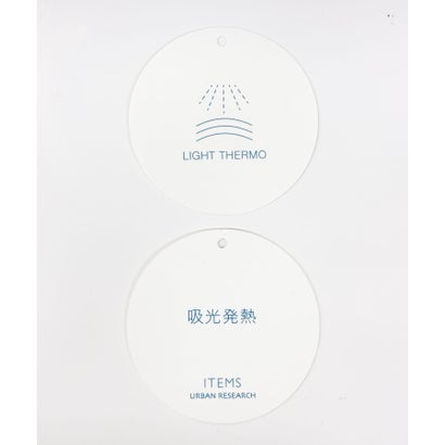 アイテムズ アーバンリサーチ ITEMS URBAN RESEARCH 発熱機能 クルーネックラグランTops （オフホワイト）｜詳細画像