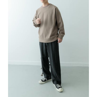 アイテムズ アーバンリサーチ ITEMS URBAN RESEARCH 発熱機能 クルーネックラグランTops （オフホワイト）｜詳細画像