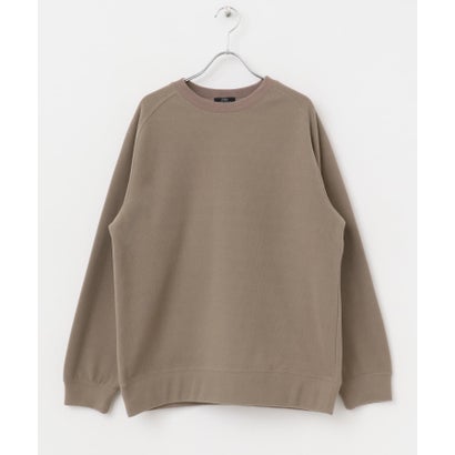 アイテムズ アーバンリサーチ ITEMS URBAN RESEARCH 発熱機能 クルーネックラグランTops （オフホワイト）｜詳細画像