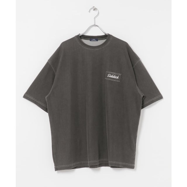 『接触冷感』HIGH COOLワンポイント刺繍デニムTシャツ （ブラック）