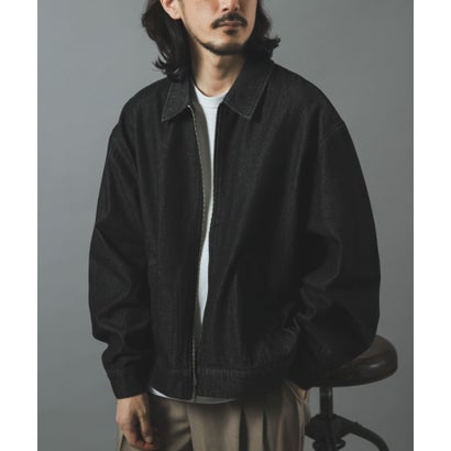 アイテムズ アーバンリサーチ ITEMS URBAN RESEARCH Denim Zip Up Blouson （ネイビー）｜詳細画像