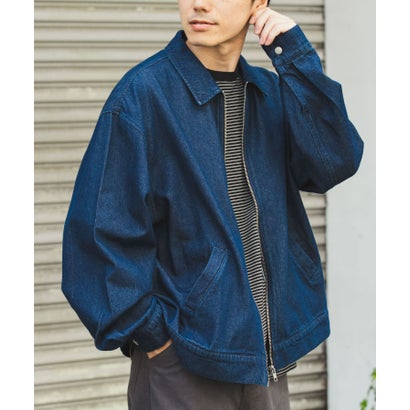 アイテムズ アーバンリサーチ ITEMS URBAN RESEARCH Denim Zip Up Blouson （ブラック）｜詳細画像