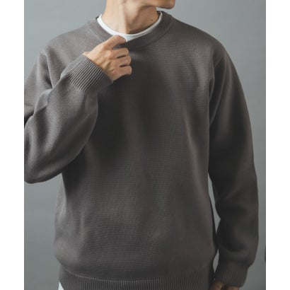 アイテムズ アーバンリサーチ ITEMS URBAN RESEARCH 『洗濯可/UVカット抗菌/防臭』高機能ニットクルーネックアンサンブル （ネイビー）｜詳細画像
