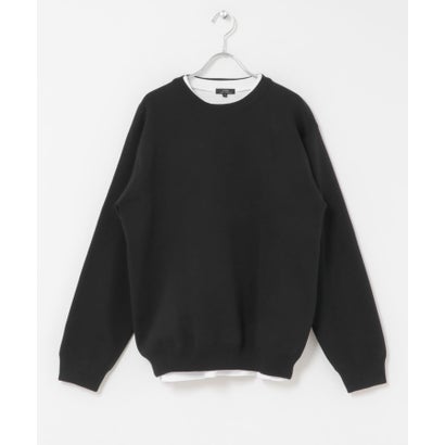 アイテムズ アーバンリサーチ ITEMS URBAN RESEARCH 『洗濯可/UVカット抗菌/防臭』高機能ニットクルーネックアンサンブル （ダークグレー）｜詳細画像