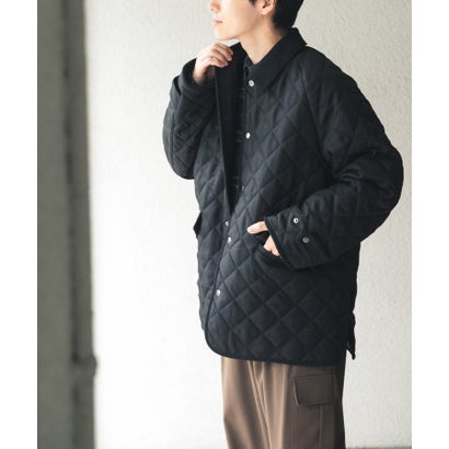 アイテムズ アーバンリサーチ ITEMS URBAN RESEARCH 襟コーデュロイ中綿 キルティングジャケット （ベージュ系その他）｜詳細画像