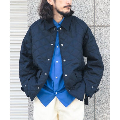 アイテムズ アーバンリサーチ ITEMS URBAN RESEARCH 襟コーデュロイ中綿 キルティングジャケット （ブラック系その他）｜詳細画像
