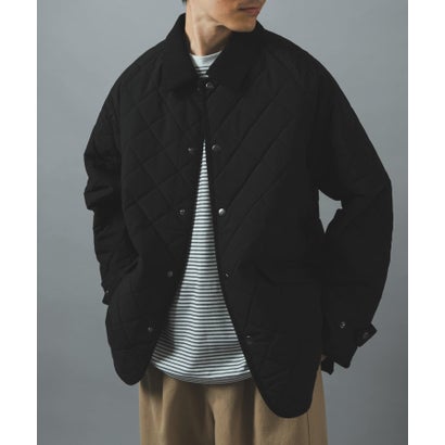アイテムズ アーバンリサーチ ITEMS URBAN RESEARCH 襟コーデュロイ中綿 キルティングジャケット （ブラック系その他）｜詳細画像