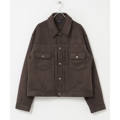 アイテムズ アーバンリサーチ ITEMS URBAN RESEARCH F.S. プリーテッド トラッカージャケット （ダークブラウン）｜詳細画像