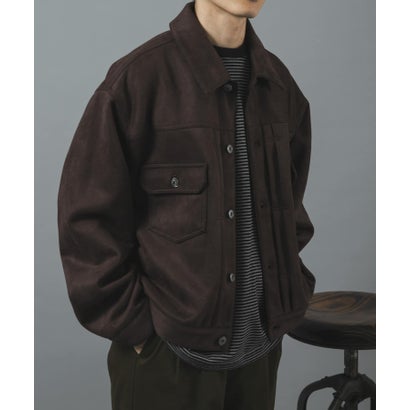 アイテムズ アーバンリサーチ ITEMS URBAN RESEARCH F.S. プリーテッド トラッカージャケット （ブラック）｜詳細画像