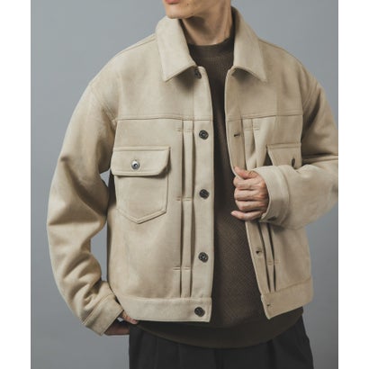 アイテムズ アーバンリサーチ ITEMS URBAN RESEARCH F.S. プリーテッド トラッカージャケット （ベージュ）｜詳細画像