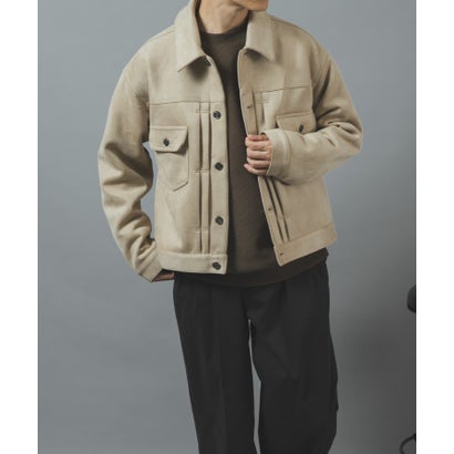 アイテムズ アーバンリサーチ ITEMS URBAN RESEARCH F.S. プリーテッド トラッカージャケット （ベージュ）｜詳細画像