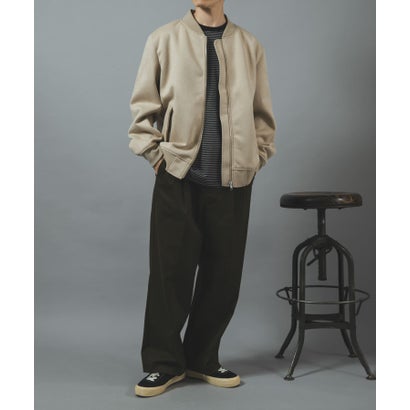 アイテムズ アーバンリサーチ ITEMS URBAN RESEARCH F.S. MA-1 ジップアップブルゾン （ダークブラウン）｜詳細画像