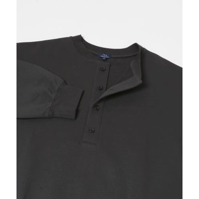 アイテムズ アーバンリサーチ ITEMS URBAN RESEARCH ハーフボタン 裏毛 スウェット （ネイビー）｜詳細画像